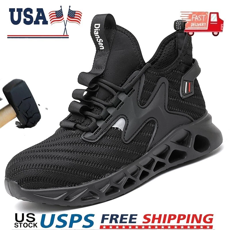 Mens Steel Toe Work Boots Indestructible Safety Shoes Comfortable Breathable US