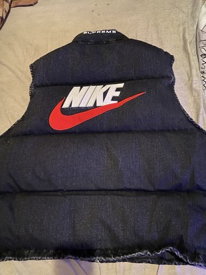 Supreme Nike Denim Puffer Vest Black Size L in Hand | eBay Supreme Nike Denim Puffer Vest Black Size L in Hand | eBay