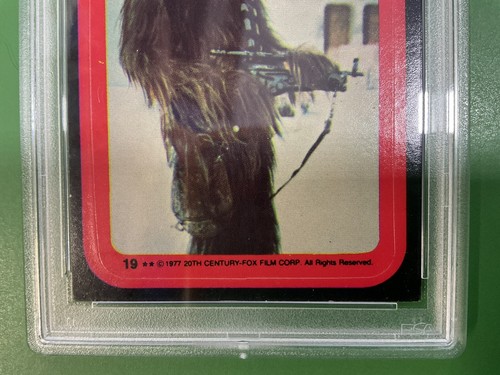 1977 Star Wars Sticker #19 The Wookie Chewbacca PSA 4 Cert #65314177 - Picture 8 of 12