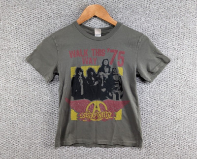 Aerosmith khaki grün Grafikdruck [2017] Rockband T-Shirt von Junk Food - XS