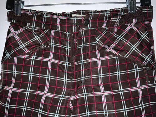 Cherokee Ski/Snow Pants Plaid Brown Unisex Size 7/8 - Picture 7 of 10