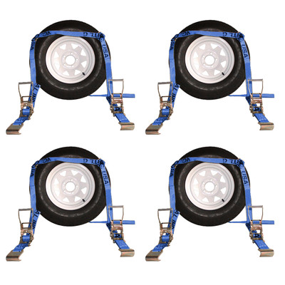 Flatbed Wheel Tie Down Kit with Rail Hook Ratchets Deluxe 4 pack Orange Tow Flatbed Wheel Tie Down Kit with Rail Hook Ratchets Deluxe 4 pack Orange Tow