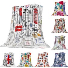 3D Graffiti UK London Printed Series Sleep Blanket Sofa Bed Sheet Blanket