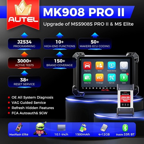 2025 Autel MaxiSys MS908S PRO II Elite J2534 Programming Diagnostic OBD2 Scanner - Picture 3 of 16