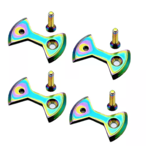 Titanium/Ti Pedal Plate/Bow Tie* 4pc for SpeedPlay Zero&Ultra Light Action - Picture 10 of 17