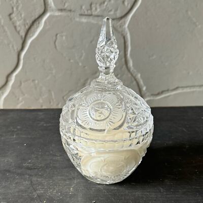 Handmade Candle Vintage Crystal Candy Dish With Lid