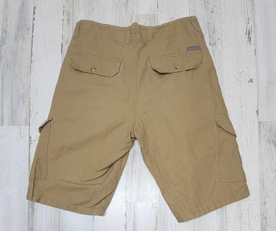Sean John Cargo Shorts Men 30 Khaki Utility Baggy Hip Hop Drawstring - Image 2 of 4