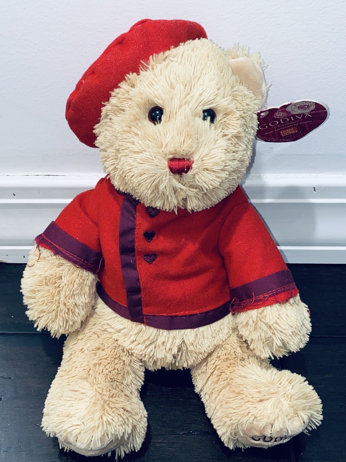 2012 GODIVA TEDDY BEAR LOVE PLUSH GUND VALENTINES MOTHERS DAY