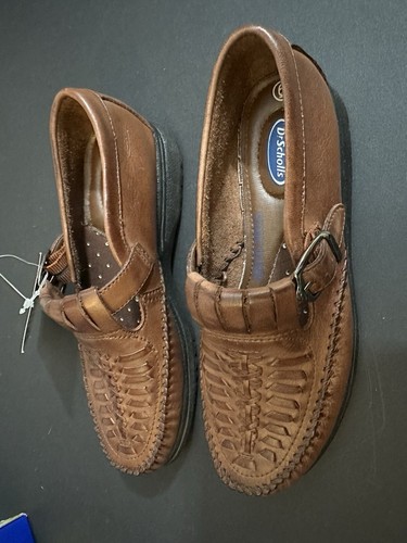NEW Dr. Scholl's Hannah Womens 6 Brown Leather Double Air Pillo Cushion Shoes - Picture 3 of 8