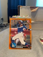 2016 Bowman Prospects Orange #BP18 Starling Heredia #1/25 made dodgers!