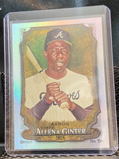 Hank Aaron 2024 Allen & Ginter Hot Box Silver Portrait - Braves