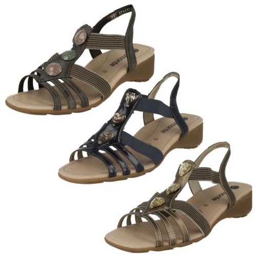 Damen Remonte Sandale mit Flachem Keilabsatz R5258 Damen Remonte Sandale mit Flachem Keilabsatz R5258