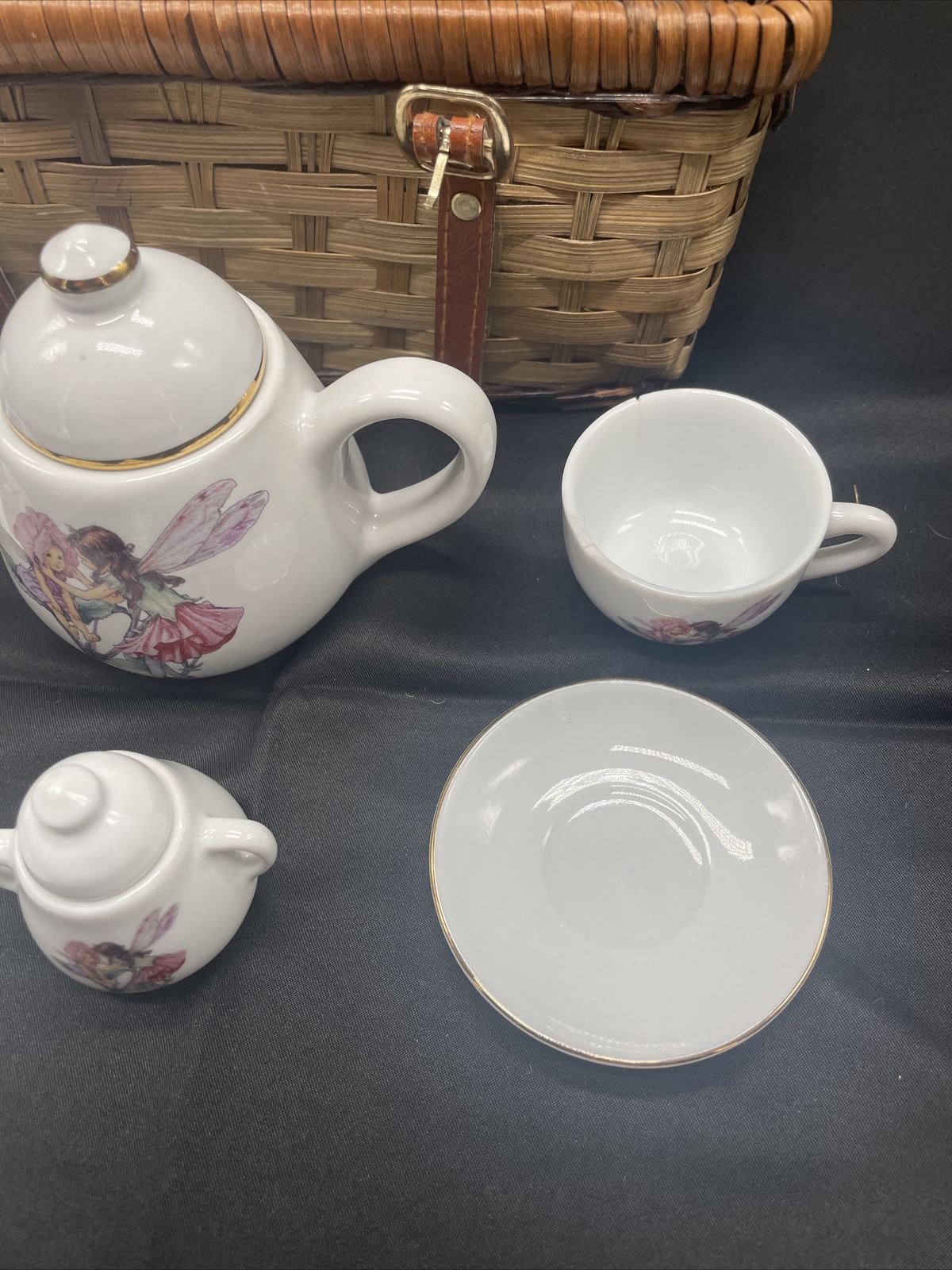 Frederick Warne reutter porzellan Flower Fairies Mini Tea Partial Set W/ Basket eBay