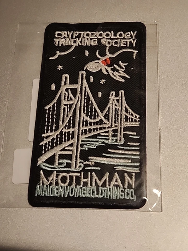 Cryptozoology Tracking Society Embroidered Iron-on Patches Mothman + Sasquatch - Image 2 of 3