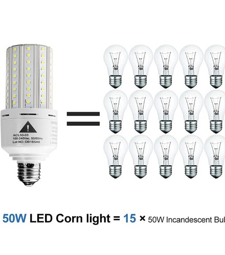 New Sunshine 2 Pack LED Corn Light 50W 6250 lumens 5000k Outdoor - Picture 3 of 8