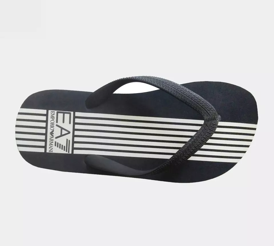 White armani cheap flip flops