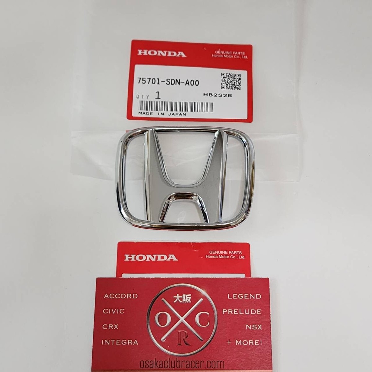 Genuine OEM 06-07 Honda Accord COUPE Rear Emblem Trunk Badge H