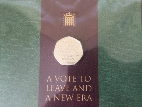 BREXIT Withdrawal From The European Union 2020 Royal Mint 50p Sealed Coin Pack - Picture 2 of 4