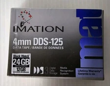 Imation DDS-125 4mm Data Tape, New Sealed