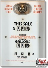 (FACE-123) 15"X10.3" REALISTIC LOOK  GAS PUMP FACE STICKER DECAL GASOLINE