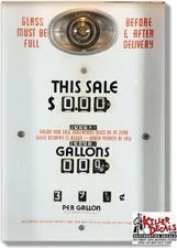 (FACE-123) 15"X10.3" REALISTIC LOOK  GAS PUMP FACE STICKER DECAL GASOLINE