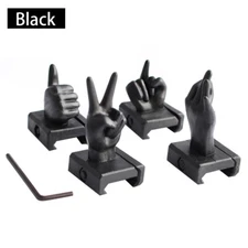 Novelty 4pcs Gestures Front Rear Sights For 20mm Rifle Picatinny Rail Base Hunt