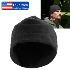 Black Military Tactical Skull Cap Winter Warm Fleece Windproof Ski Beanie Hats