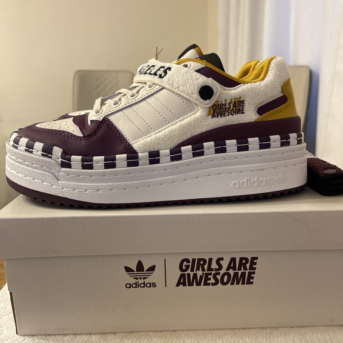 Size Girls Are Awesome x Adidas Triple Platforum Low White