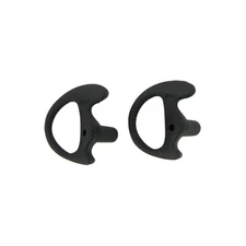 Black Replacement Large Earmold Earbud Right Side Two-Way Radio Audio 2 Pack