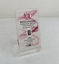 PLATINUM 1/4 GRAM .9995 PLATINUM INVESTMENT BULLION BAR WITH CERT CARD 5721.80 per troy oz