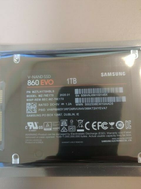 Samsung 860 Evo 1tb Internal 2 5 Inch Mz 76e1t0b Am Solid State Drive For Sale Online Ebay
