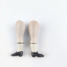 Antique Bisque Dollhouse Doll Legs, Marked "354", Germany, Size 1.57" / 40mm