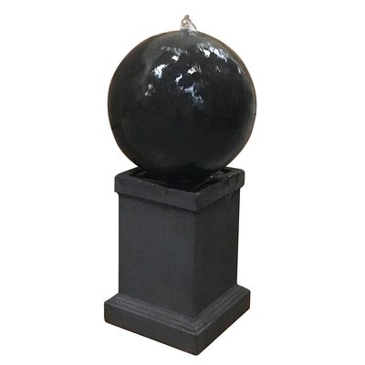 CHG CLASSIC HOME and GARDEN Fountains Surrey Cement Sphere W/Electric Pump