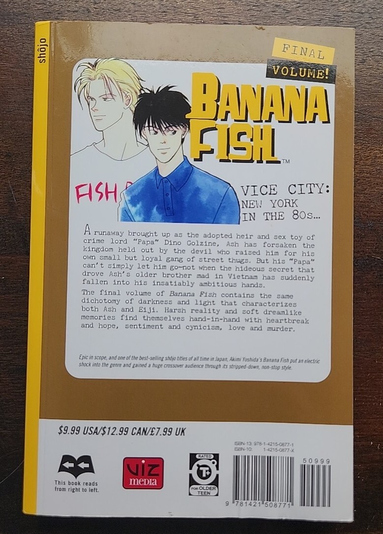 Akimi Yoshida Banana Fish, Vol. 19 (Paperback) Banana Fish | eBay