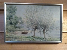 Emst Theodor Zuppinger Oil Painting On Board 15" X 10" Dated: 1936