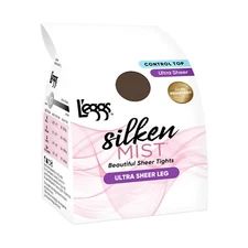 L'eggs Silken Mist Beautiful Tights Ultra Sheer - Large - Coffee - 1 pair