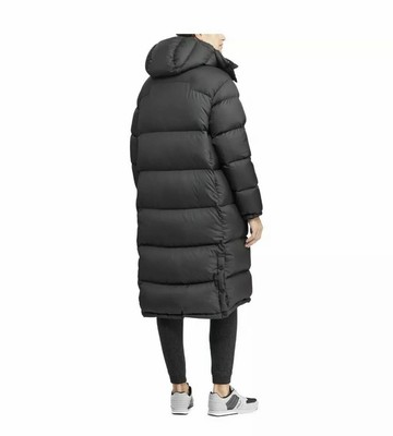 Long Parka Coat Puffer Jacket Black 