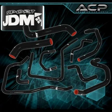 Silicone High Temp Coolant Radiator Hose Black For 08-11 Subaru Impreza WRX STI