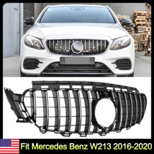 Front Bumper Grille For Mercedes Benz W213 E300 E350 E450 2016-2020 Chrome+Black