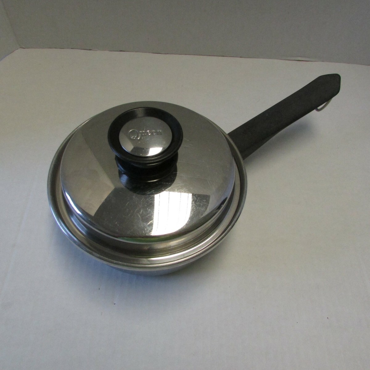 Vintage Amway Queen 18/8 Stainless Multi Ply Sauce Pan Pot with