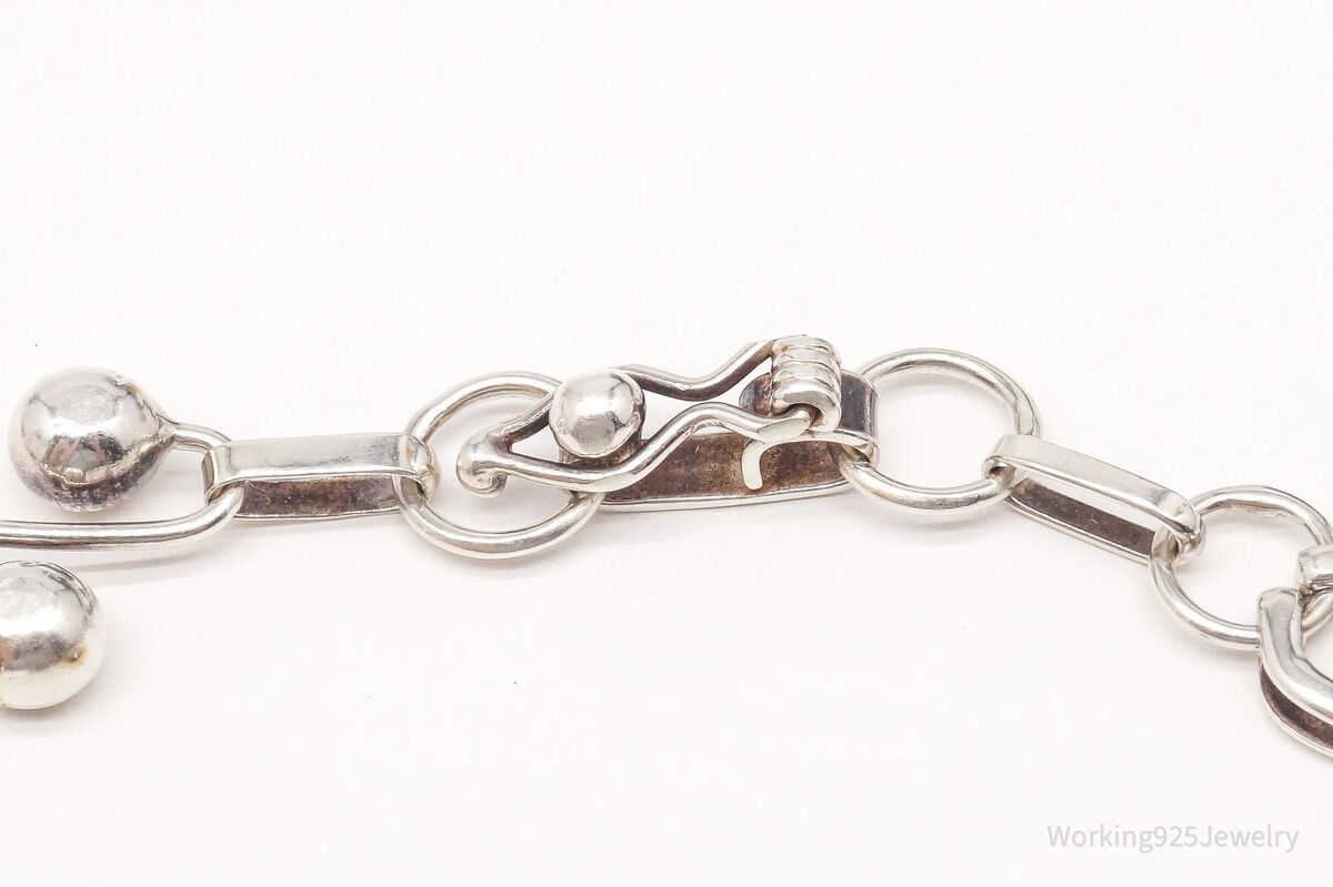 Vintage Modernist Style Link 950 Silver Bracelet 8 1/8 Vintage Modernist Style Link 950 Silver Bracelet 8 1/8