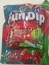 Lik-m-aid 2.07 oz. FUN DIP Candy 6-Pouches Cherry Yum Razz Apple