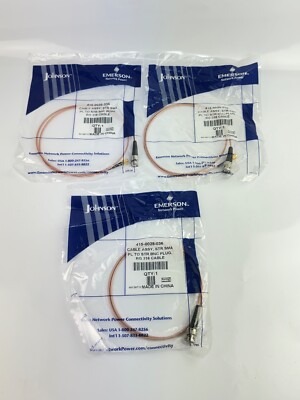 Lot of 3 Emerson BNC Straight Plug to Straight Plug RG58 Cables  415-0054-036