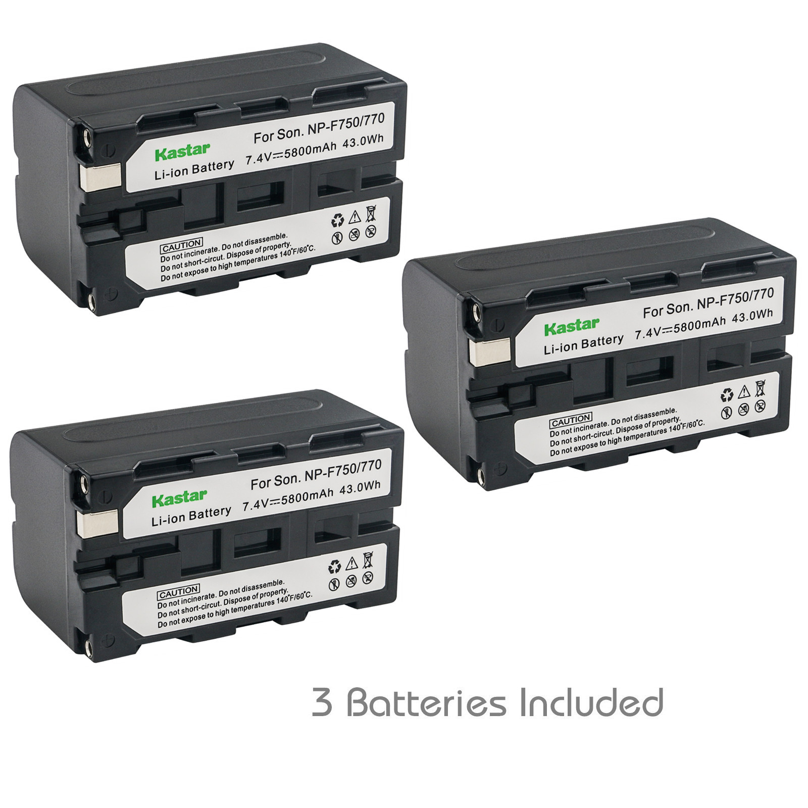 Kastar Replacement Battery for Sony NP-F750 NP-F770 NP-F730 F770 & Sony BC-VM50