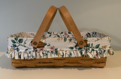 Longaberger Long Market basket Signed 1999 14  X 10 
