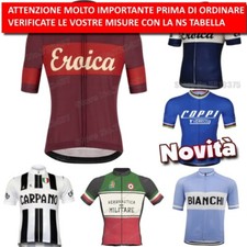MAGLIA CICLISMO VINTAGE RETRO  eroica legnamo ecc. in POLIESTERE verifica taglia
