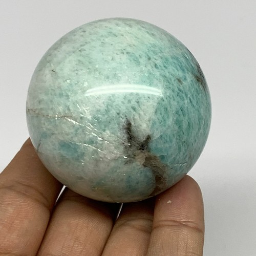 199.5g, 2.1" (53mm), Amazonite Sphere Ball Gemstone from Madagascar, B15794 - Picture 4 of 12