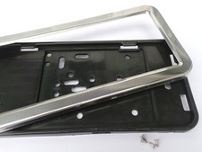 Neu Für Volvo EC40 539 SUV 2024-… 2x Kennzeichenhalter Edelstahl