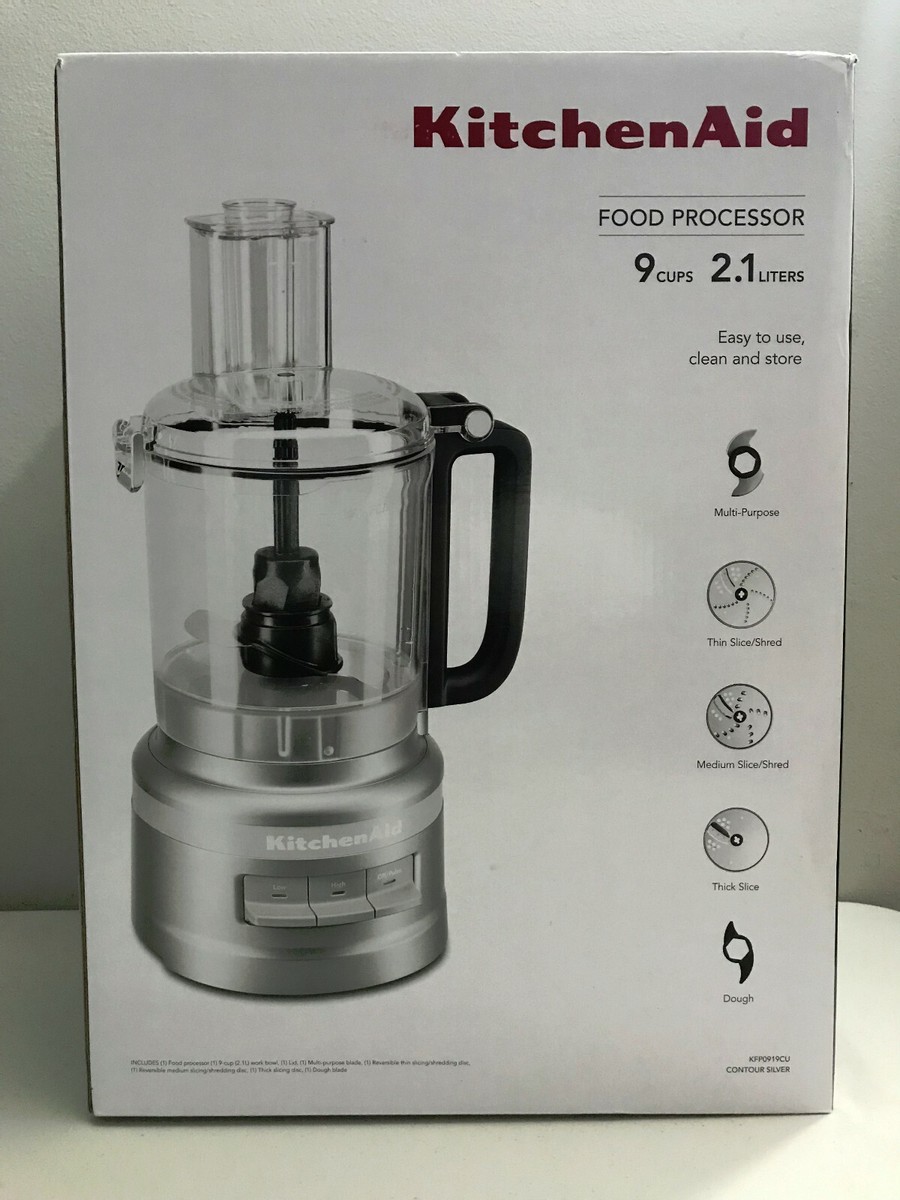 KitchenAid KFP0919 9 Cup Food Processor Plus Silver Chop Puree