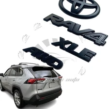 Overlay 2019-2025 For Rav4 XLE AWD Hybrid Matte Blackout Emblems Kit Accessories